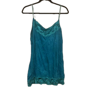 Teal Crinkled Lace Camisole  - Size 1